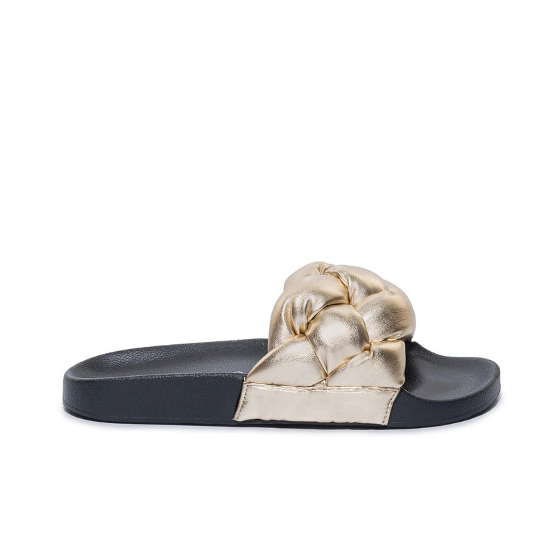 Gold Bernardo Rylee Pool Women Slide Sandals | QIL888PC