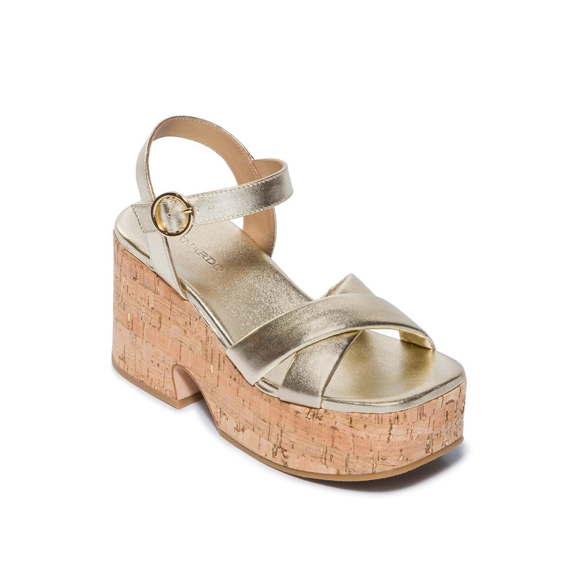 Gold Bernardo Weston Women Platform Sandals | ALN2733LG