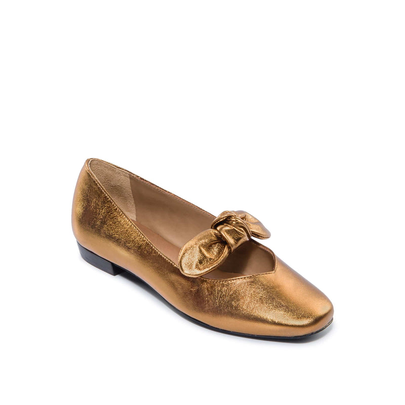 Gold Yellow Bernardo Emersyn Women Ballet Flats | EBC4984HO