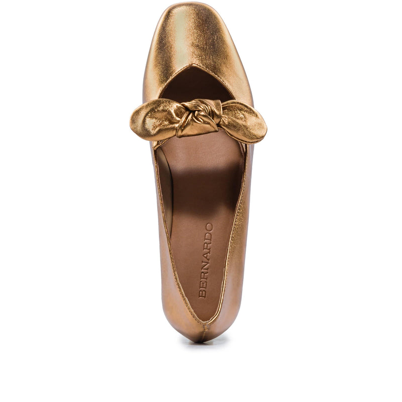 Gold Yellow Bernardo Emersyn Women Ballet Flats | EBC4984HO