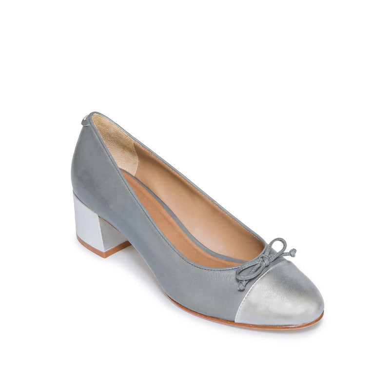 Grey Silver Bernardo Marisol Ballerina Women Pumps | SIT5235QE