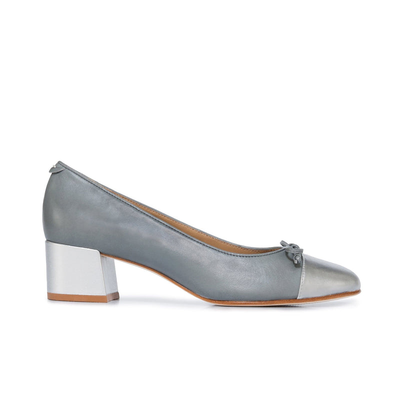 Grey Silver Bernardo Marisol Ballerina Women Pumps | SIT5235QE