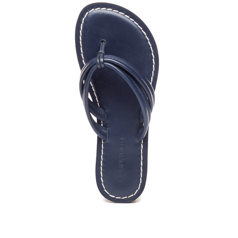 Navy Bernardo Miami Thong Women Slide Sandals | QBZ8040ZI