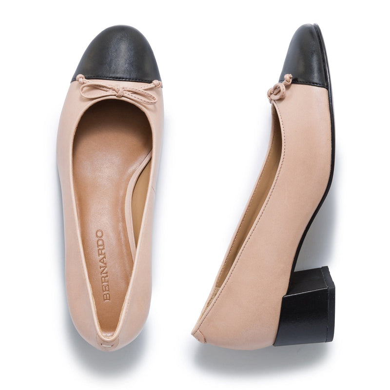 Pink Black Bernardo Marisol Ballerina Women Pumps | ANF3363FH