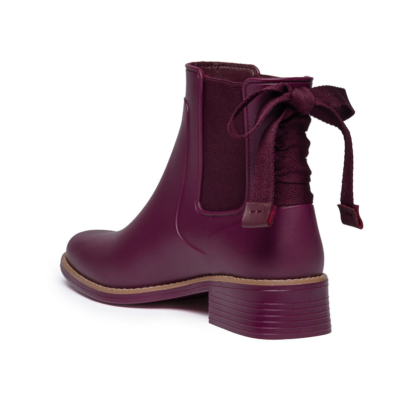 Purple Bernardo Briton Slip On Rain Women Chelsea Boots | BGS9816YW