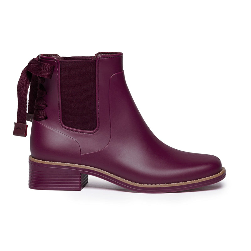 Purple Bernardo Briton Slip On Rain Women Chelsea Boots | BGS9816YW