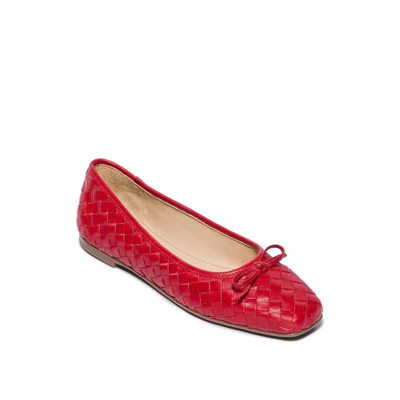 Red Bernardo Gwynn Woven Women Ballet Flats | QLG8881TP