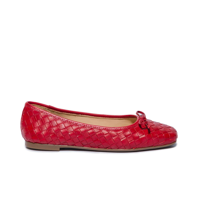 Red Bernardo Gwynn Woven Women Ballet Flats | QLG8881TP