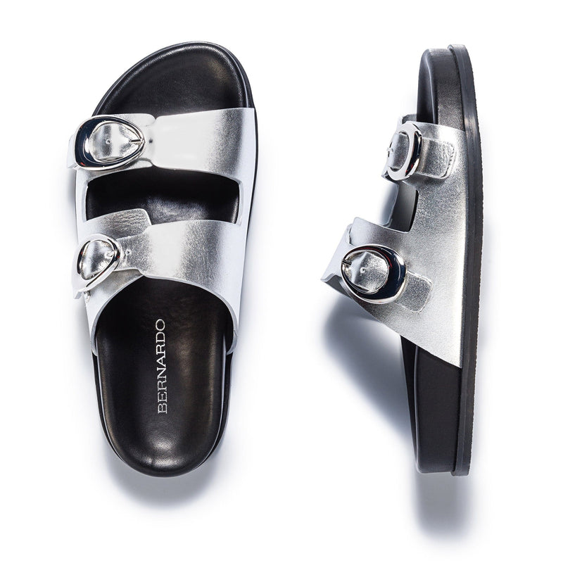 Silver Bernardo Evie Women Slide Sandals | WXN2322BA