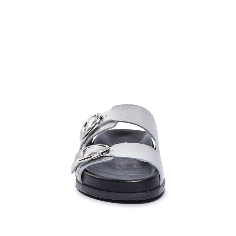 Silver Bernardo Evie Women Slide Sandals | WXN2322BA