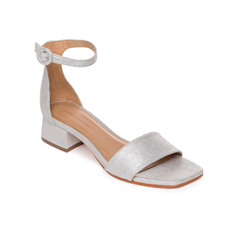 Silver Bernardo Jalena Low Women Heels Sandals | DDA2983SS