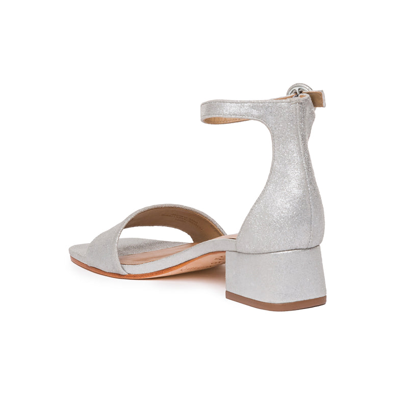 Silver Bernardo Jalena Low Women Heels Sandals | DDA2983SS