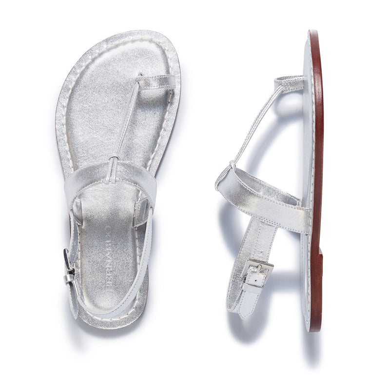 Silver Bernardo Maverick 2 Toe Ring Women Flat Sandals | TKN3062RA