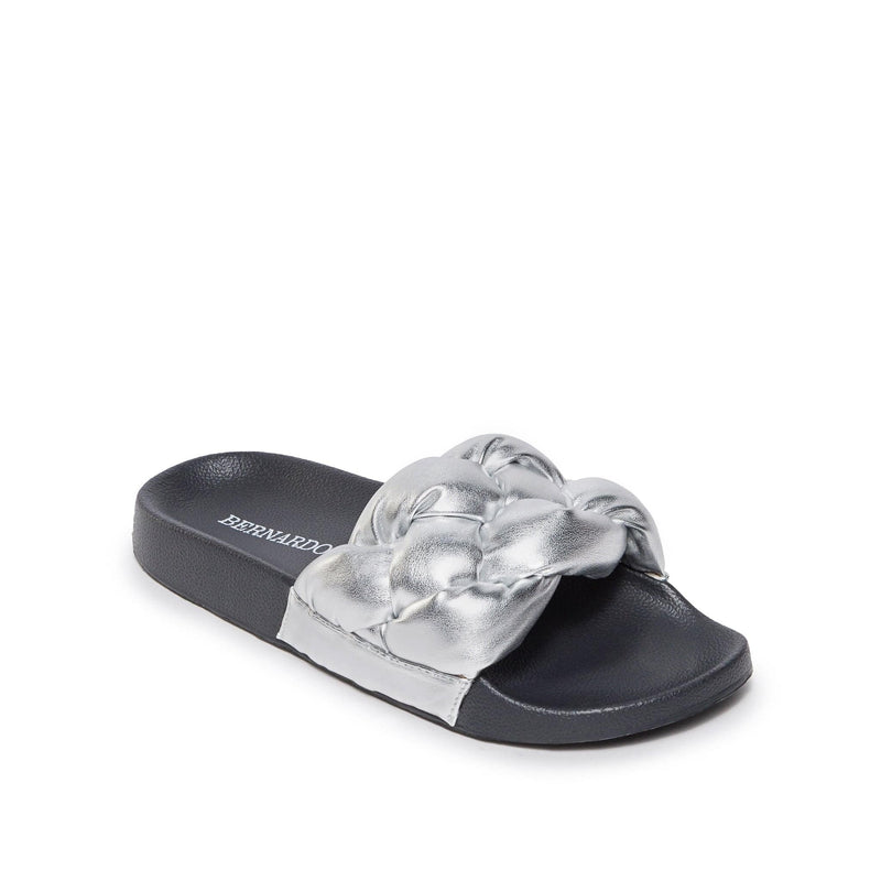 Silver Bernardo Rylee Pool Women Slide Sandals | GFC9196LX