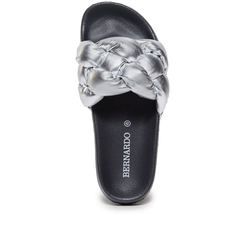 Silver Bernardo Rylee Pool Women Slide Sandals | GFC9196LX