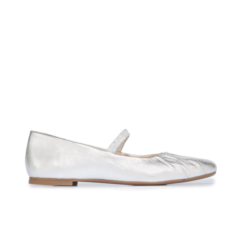 Silver Bernardo Savona Ballerina Women Ballet Flats | HXY1080UV