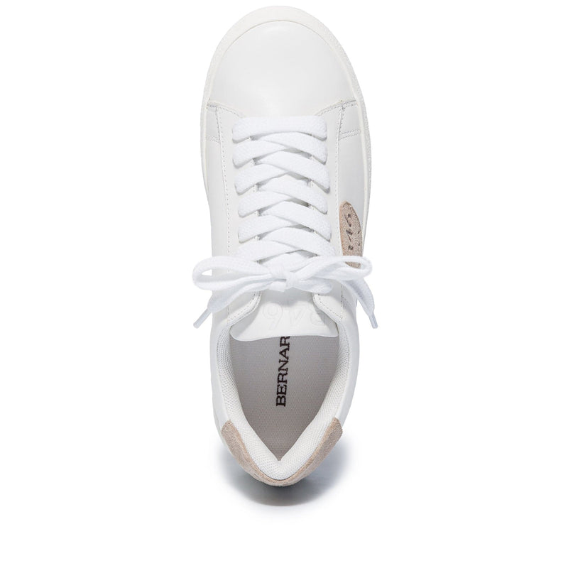 White Beige Bernardo Tatum Women Sneakers | OKC2330LH