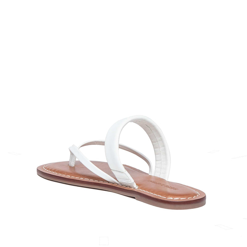 White Bernardo Leia Thong Women Flat Sandals | GXY2157UH