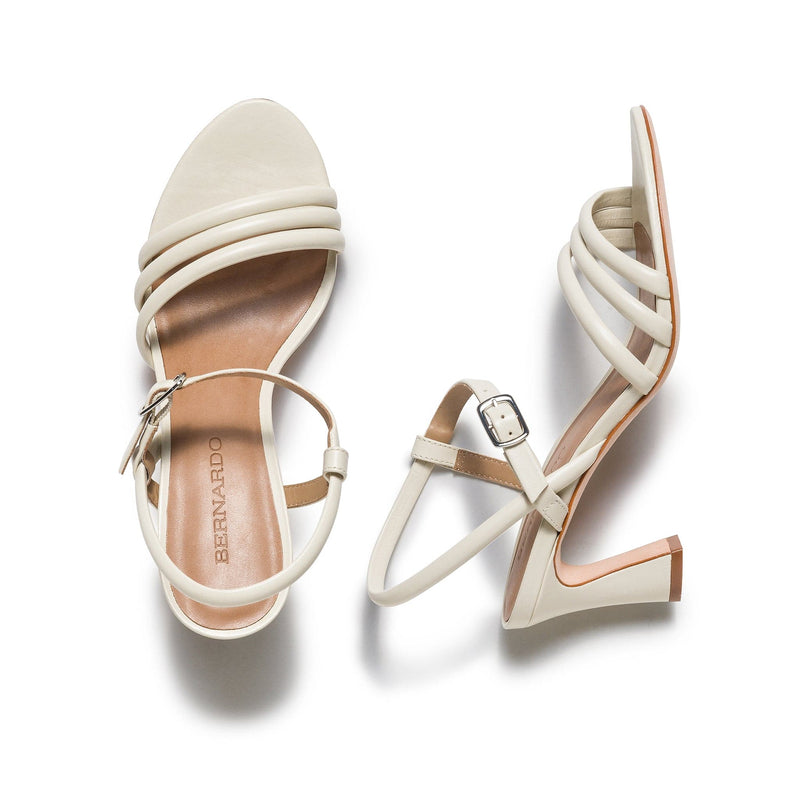 White Bernardo Noor Women Heels Sandals | ARE4957RB