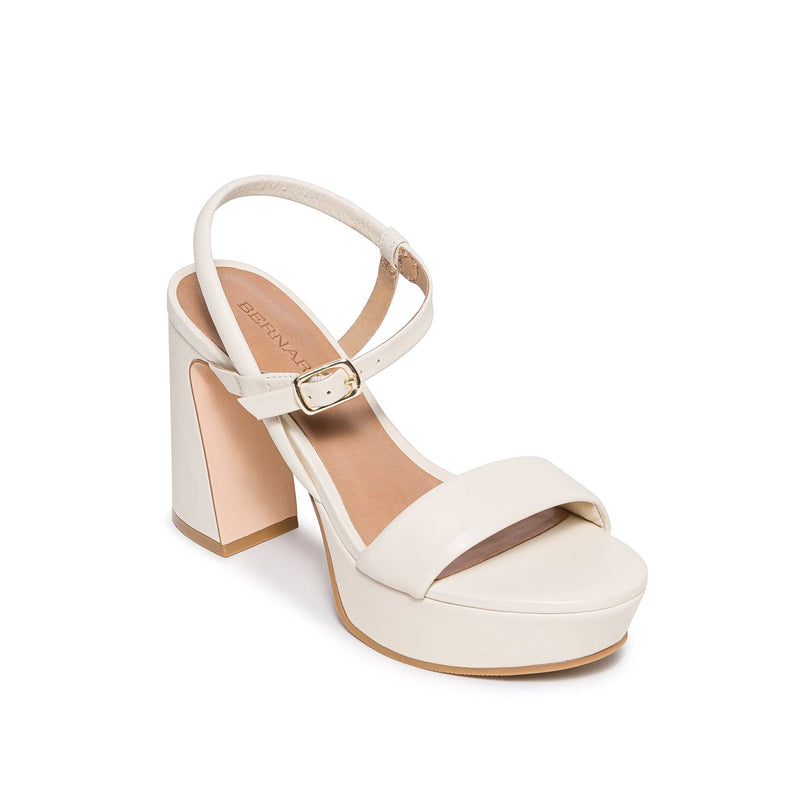 White Bernardo Ventura Women Platform Sandals | RFU7852QF