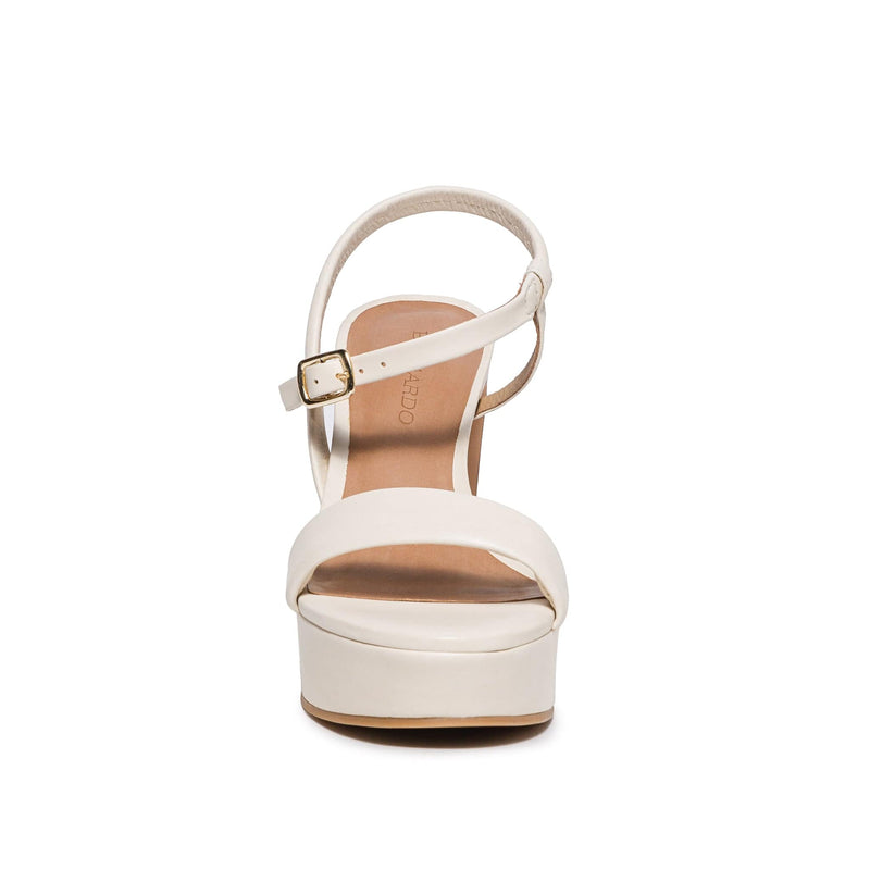 White Bernardo Ventura Women Platform Sandals | RFU7852QF