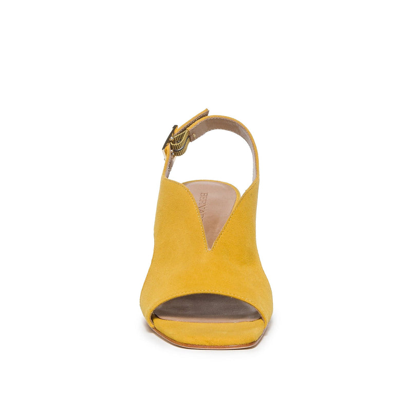 Yellow Bernardo Bedford Mid Women Heels Sandals | KPL5769UA